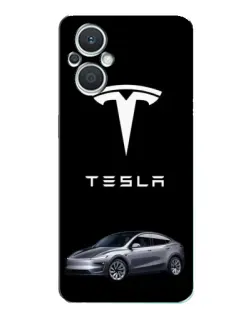 Чехол для OPPO Reno7 Lite (5G) с картинкой «Tesla Model Y»