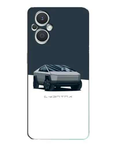 Чехол для OPPO Reno7 Lite (5G) с картинкой «Серебристый Cybertruck Tesla»