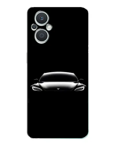 Чехол для OPPO Reno7 Lite (5G) с картинкой «Фары Tesla Night»