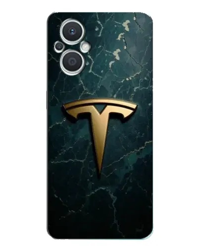 Чехол для OPPO Reno7 Lite (5G) с картинкой «Мраморная Tesla Gold»