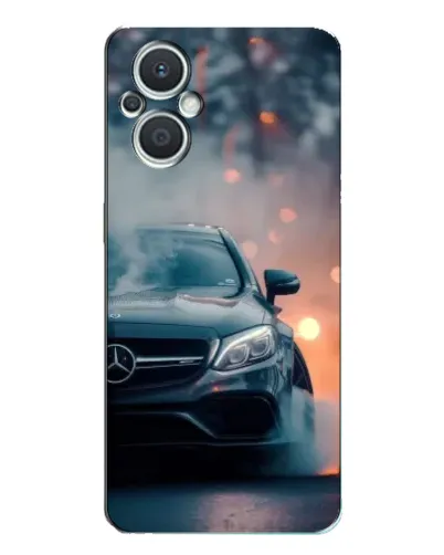 Чехол для OPPO Reno7 Lite (5G) с картинкой «Mercedes — ночной город»