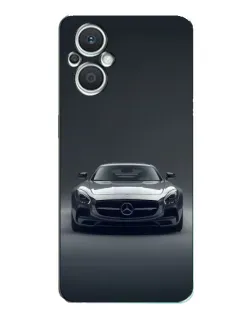 Чехол для OPPO Reno7 Lite (5G) с картинкой «Mercedes на черном»