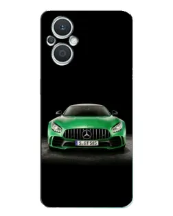 Чехол для OPPO Reno7 Lite (5G) с картинкой «Mercedes — неоновый лого»