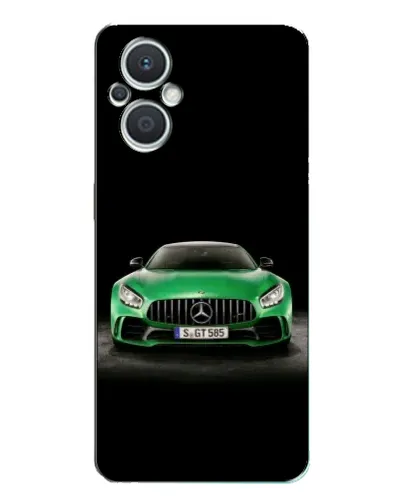 Чехол для OPPO Reno7 Lite (5G) с картинкой «Mercedes — неоновый лого»