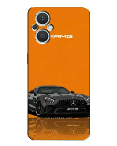 Чехол для OPPO Reno7 Lite (5G) с картинкой «Оранжевый Mercedes AMG»