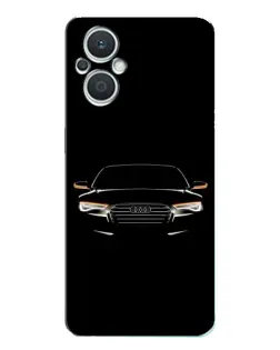 Чехол для OPPO Reno7 Lite (5G) с картинкой «Audi — ночной контур»