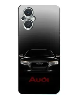 Чехол для OPPO Reno7 Lite (5G) с картинкой «Audi — градиентный контур»