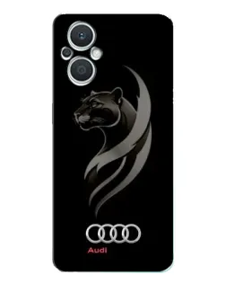 Чехол для OPPO Reno7 Lite (5G) с картинкой «Графика — пантера и Audi»