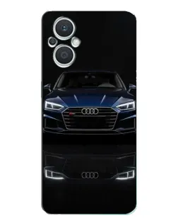 Чехол для OPPO Reno7 Lite (5G) с картинкой «Audi — ночное отражение»