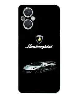 Чехол для OPPO Reno7 Lite (5G) с картинкой «Логотип Lamborghini классика»