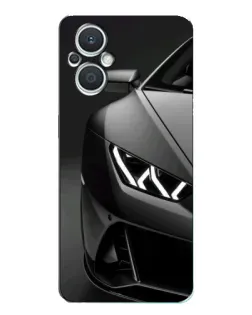 Чехол для OPPO Reno7 Lite (5G) с картинкой «Lamborghini фары детализация»