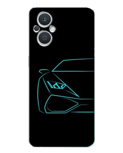 Чехол для OPPO Reno7 Lite (5G) с картинкой «Голубой силуэт Lamborghini» Чехол для OPPO Reno7 Lite (5G) с картинкой «Голубой силуэт Lamborghini»
