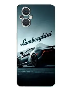 Чехол для OPPO Reno7 Lite (5G) с картинкой «Классическая надпись Lamborghini»
