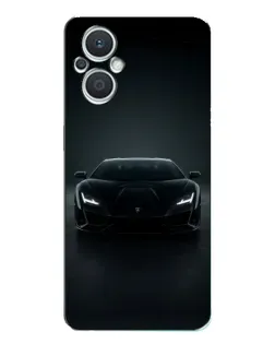 Чехол для OPPO Reno7 Lite (5G) с картинкой «Черный Lamborghini Aventador»