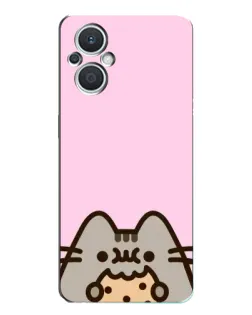 Чехол для OPPO Reno7 Lite (5G) с картинкой «Pusheen и печенье»