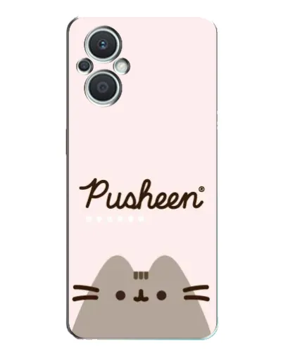Чехол для OPPO Reno7 Lite (5G) с картинкой «Pusheen логотип»