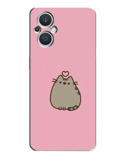 Чехол для OPPO Reno7 Lite (5G) с картинкой «Pusheen сердце»