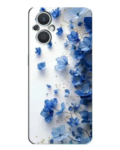 Чехол для OPPO Reno7 Lite (5G) с картинкой «Голубой цветочный каскад»