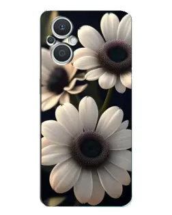 Чехол для OPPO Reno7 Lite (5G) с картинкой «Белые маргаритки макро»