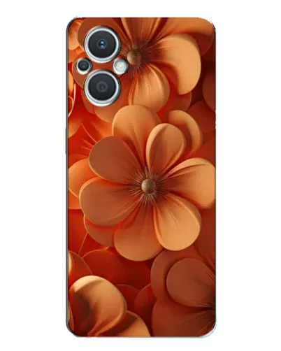 Чехол для OPPO Reno7 Lite (5G) с картинкой «Оранжевый макро цветок»