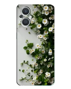 Чехол для OPPO Reno7 Lite (5G) с картинкой «Ветка мелких белых цветов»
