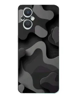Чехол для OPPO Reno7 Lite (5G) с картинкой «Темный абстрактный камуфляж»