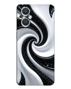 Чехол для OPPO Reno7 Lite (5G) с картинкой «Черно-белая спираль»