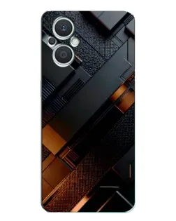 Чехол для OPPO Reno7 Lite (5G) с картинкой «Черные геометрические блоки»
