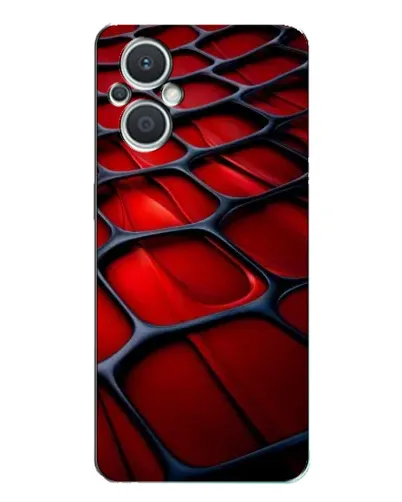Чехол для OPPO Reno7 Lite (5G) с картинкой «Красная глянцевая сетка»