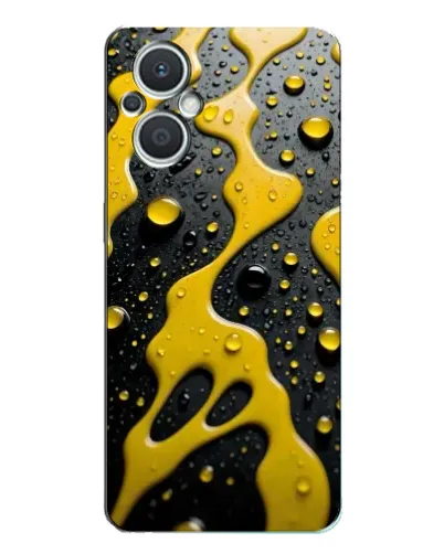 Чехол для OPPO Reno7 Lite (5G) с картинкой «Жидкое желтое золото»
