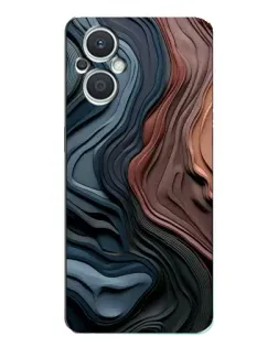 Чехол для OPPO Reno7 Lite (5G) с картинкой «Цветные волны каньона»