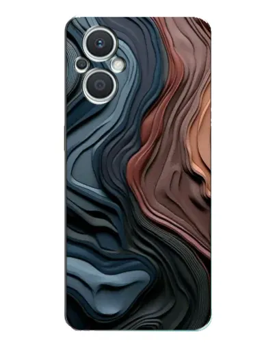 Чехол для OPPO Reno7 Lite (5G) с картинкой «Цветные волны каньона»
