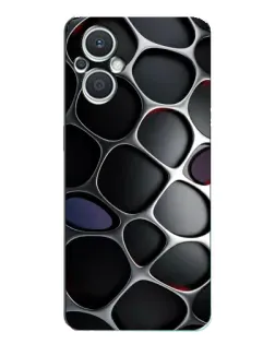 Чехол для OPPO Reno7 Lite (5G) с картинкой «Объемная темная решетка»