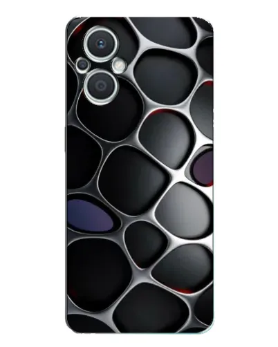 Чехол для OPPO Reno7 Lite (5G) с картинкой «Объемная темная решетка»