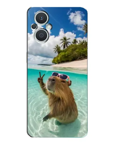 Чехол для OPPO Reno7 Lite (5G) с картинкой «Капибара на море» Чехол для OPPO Reno7 Lite (5G) с картинкой «Капибара на море»