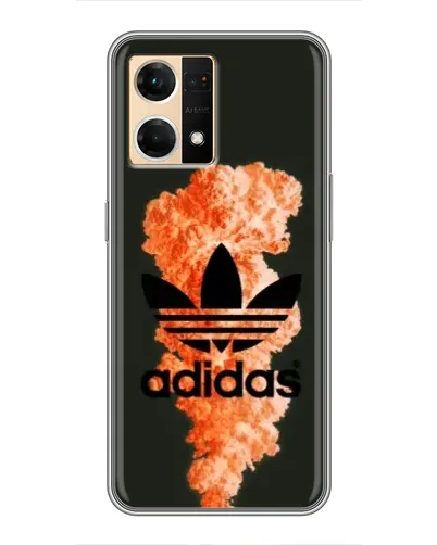 Чехол для OPPO Reno7 Pro 5G с картинкой «Оранжевый дым Adidas»