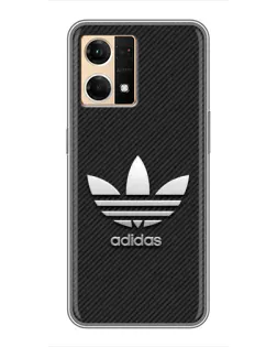 Чехол для OPPO Reno7 Pro 5G с картинкой «Adidas Карбоновая текстура»