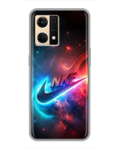 Чехол для OPPO Reno7 Pro 5G с картинкой «Огненный логотип Nike»