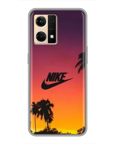 Чехол для OPPO Reno7 Pro 5G с картинкой «Nike на закате солнца»