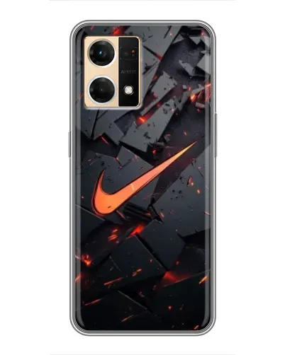Чехол для OPPO Reno7 Pro 5G с картинкой «Nike — эффект разломов»