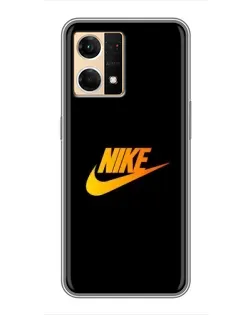 Чехол для OPPO Reno7 Pro 5G с картинкой «Золотой логотип Nike»