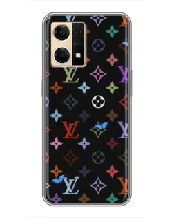 Чехол для OPPO Reno7 Pro 5G с картинкой «Цветная монограмма LV»