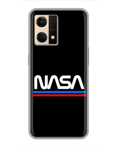 Чехол для OPPO Reno7 Pro 5G с картинкой «NASA — классика Red Blue»