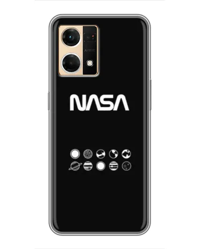 Чехол для OPPO Reno7 Pro 5G с картинкой «NASA — технический принт»