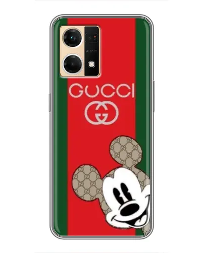 Чехол для OPPO Reno7 Pro 5G с картинкой «Gucci — полосы и Микки» Чехол для OPPO Reno7 Pro 5G с картинкой «Gucci — полосы и Микки»