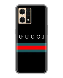 Чехол для OPPO Reno7 Pro 5G с картинкой «Gucci — красный пояс»