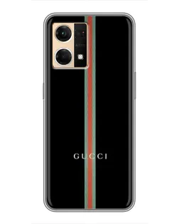 Чехол для OPPO Reno7 Pro 5G с картинкой «Gucci — строгая линия»