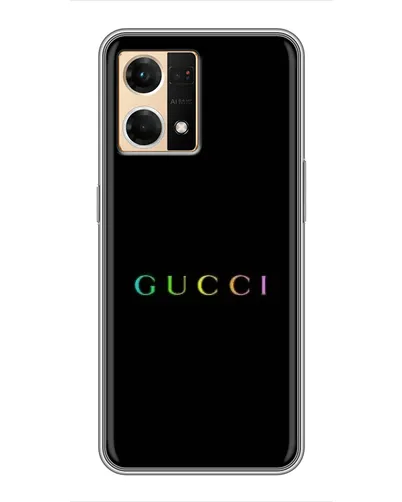 Чехол для OPPO Reno7 Pro 5G с картинкой «Gucci — неоновый минимализм» Чехол для OPPO Reno7 Pro 5G с картинкой «Gucci — неоновый минимализм»