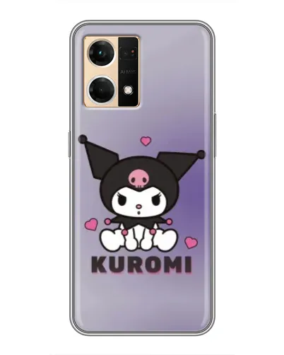 Чехол для OPPO Reno7 Pro 5G с картинкой «Kuromi — фиолетовый арт»