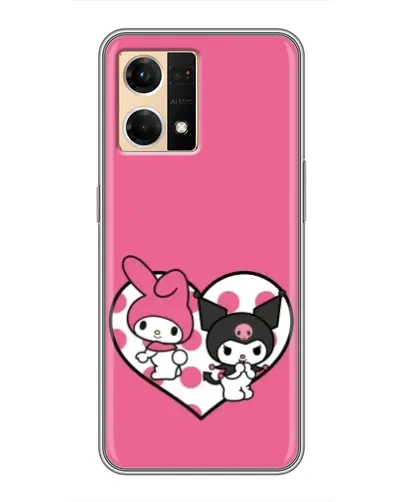 Чехол для OPPO Reno7 Pro 5G с картинкой «Kuromi и My Melody»